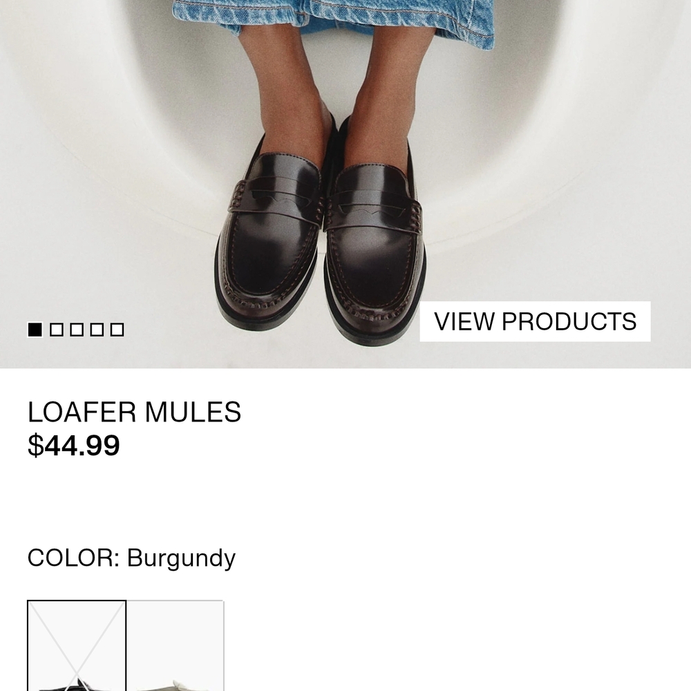 SOLD - H&M Burgundy Red Loafer Mules Size 7